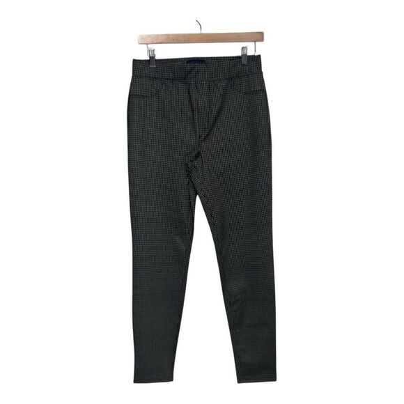 Sanctuary Black Gray Plaid Pull On Leggings Preppy Pants Skinny Leg Sz medium St - Picture 1 of 10